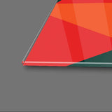 Abstract Geometric Corgi Glass Wall Art - CreoGlass E-Shop