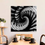 Abstract Halftone Shell Spiral Glass Wall Art - CreoGlass E-Shop