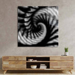 Abstract Halftone Shell Spiral Glass Wall Art - CreoGlass E-Shop
