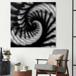 Abstract Halftone Shell Spiral Glass Wall Art - CreoGlass E-Shop