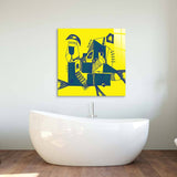 Abstract Ink Town Glass Wall Art - CreoGlass E-Shop
