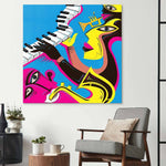 Abstract Jazz Band Glass Wall Art - CreoGlass E-Shop