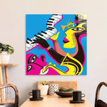 Abstract Jazz Band Glass Wall Art - CreoGlass E-Shop