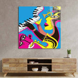 Abstract Jazz Band Glass Wall Art - CreoGlass E-Shop