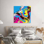 Abstract Jazz Band Glass Wall Art - CreoGlass E-Shop