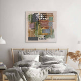 Abstract Prints Collage Glass Wall Art - CreoGlass E-Shop