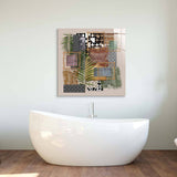 Abstract Prints Collage Glass Wall Art - CreoGlass E-Shop