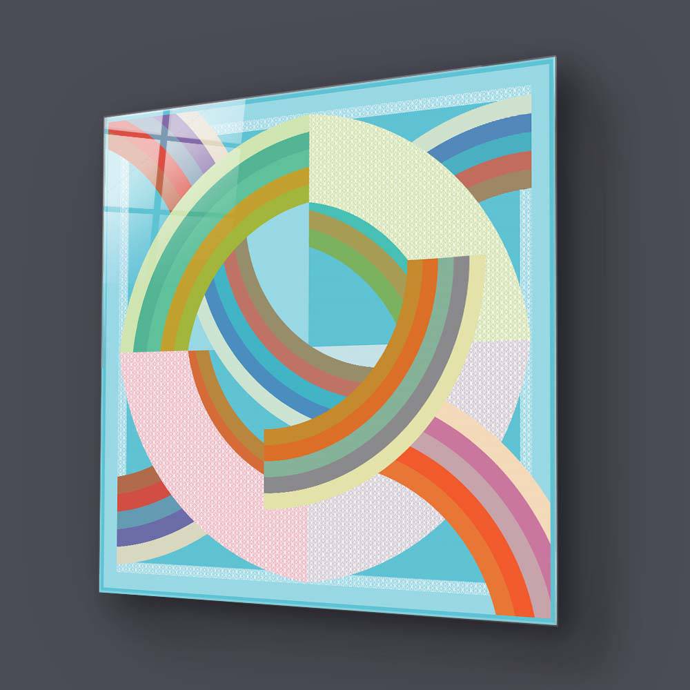 Abstract Quadrant Glass Wall Art - CreoGlass E-Shop