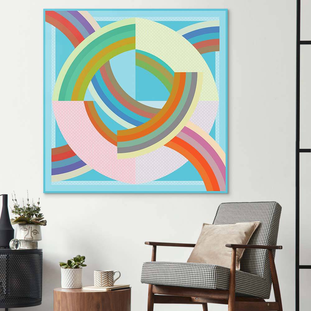 Abstract Quadrant Glass Wall Art - CreoGlass E-Shop