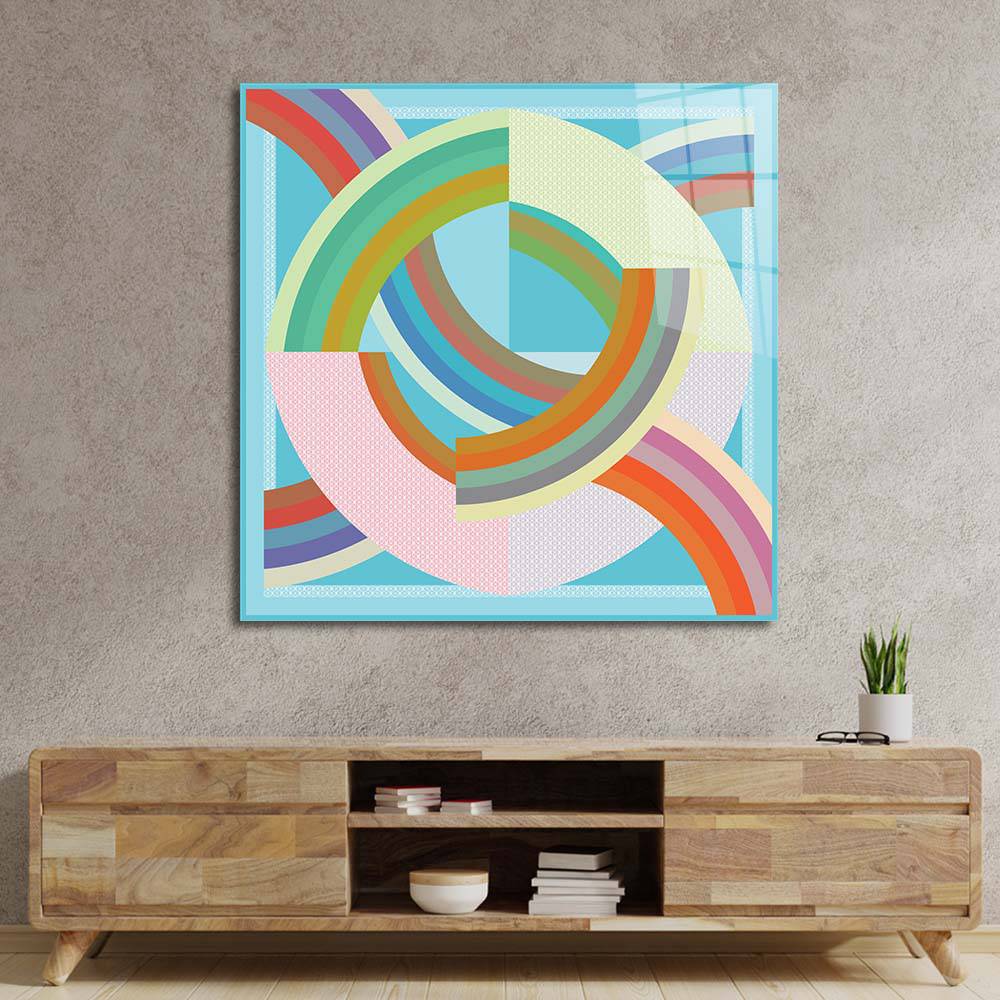 Abstract Quadrant Glass Wall Art - CreoGlass E-Shop