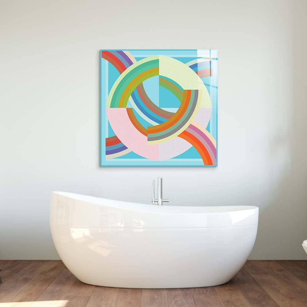 Abstract Quadrant Glass Wall Art - CreoGlass E-Shop