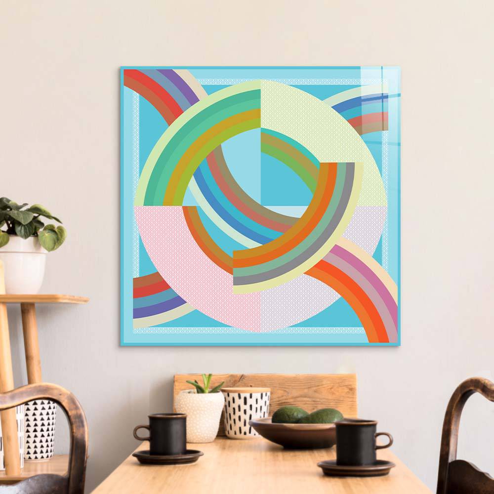 Abstract Quadrant Glass Wall Art - CreoGlass E-Shop