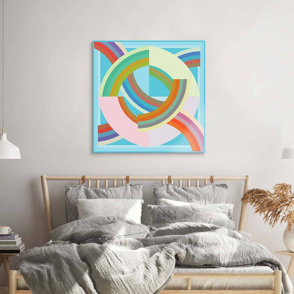 Abstract Quadrant Glass Wall Art - CreoGlass E-Shop