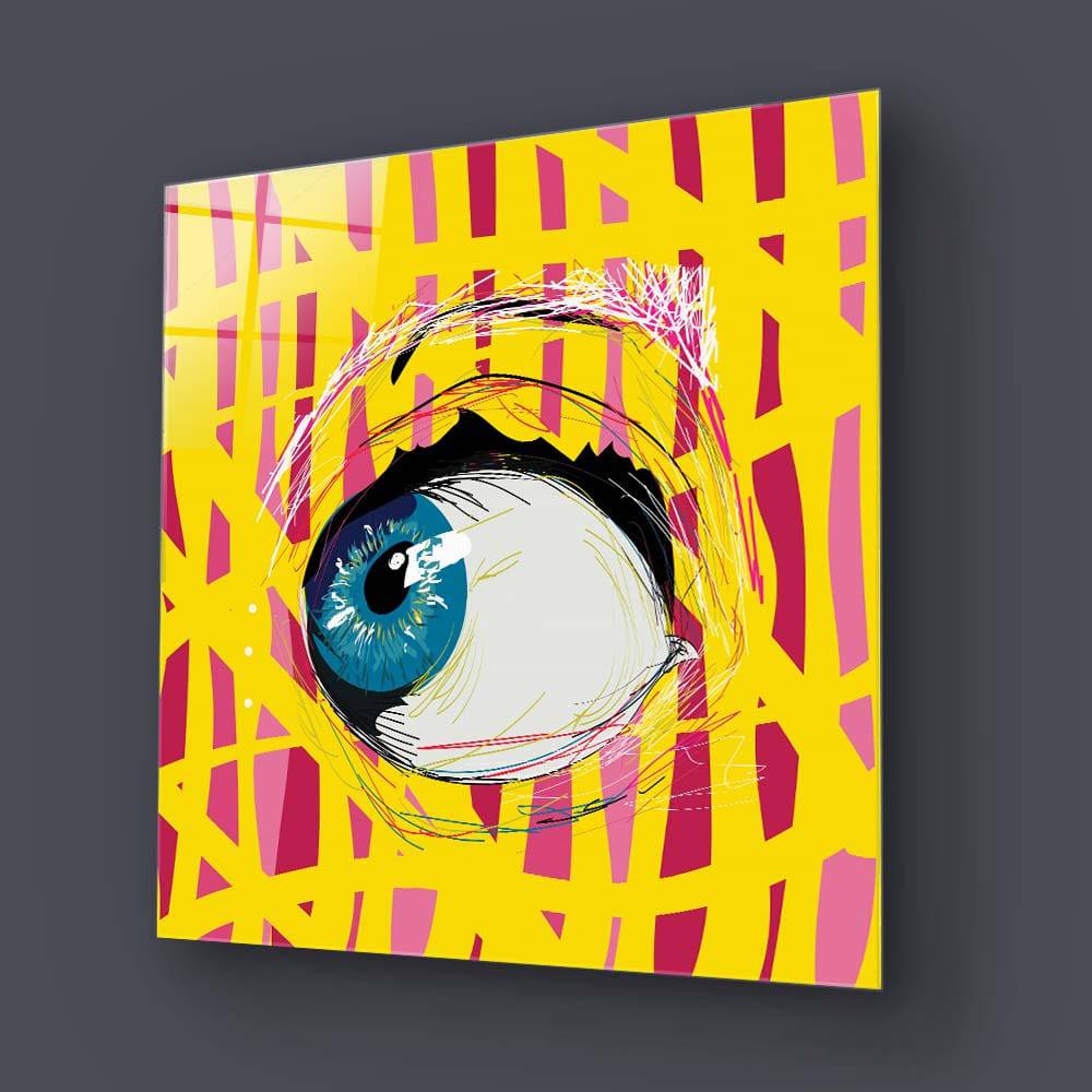 Abstract Side Eye Glass Wall Art - CreoGlass E-Shop