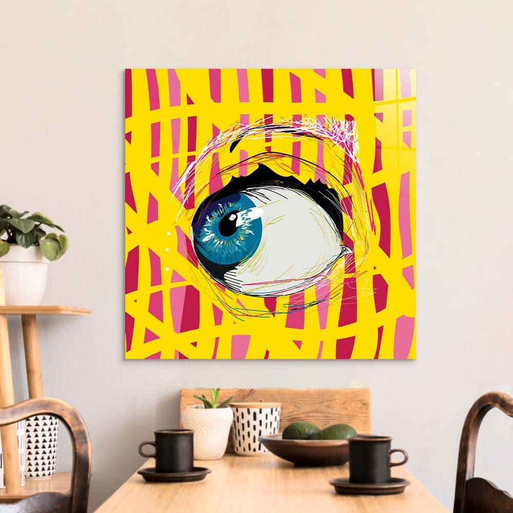 Abstract Side Eye Glass Wall Art - CreoGlass E-Shop