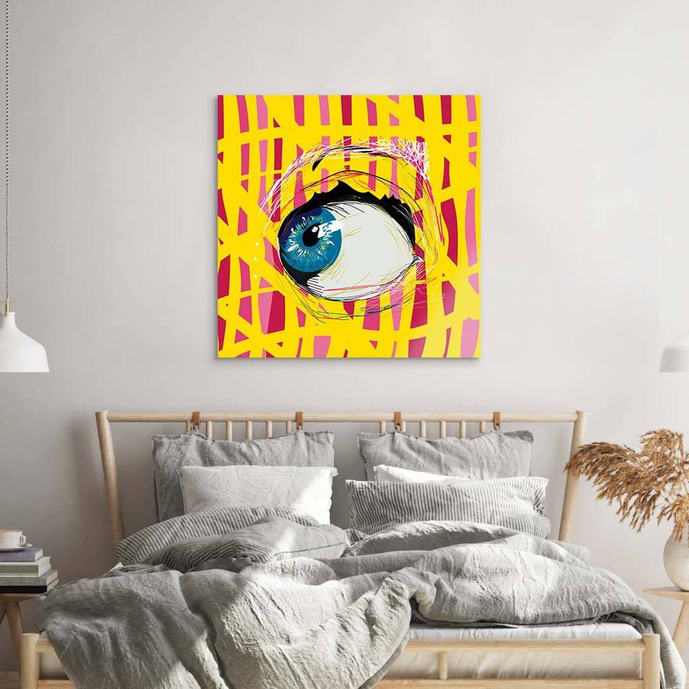 Abstract Side Eye Glass Wall Art - CreoGlass E-Shop