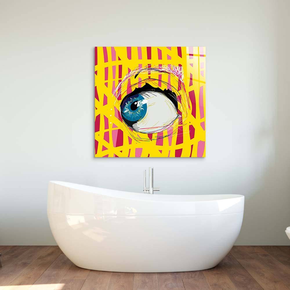 Abstract Side Eye Glass Wall Art - CreoGlass E-Shop