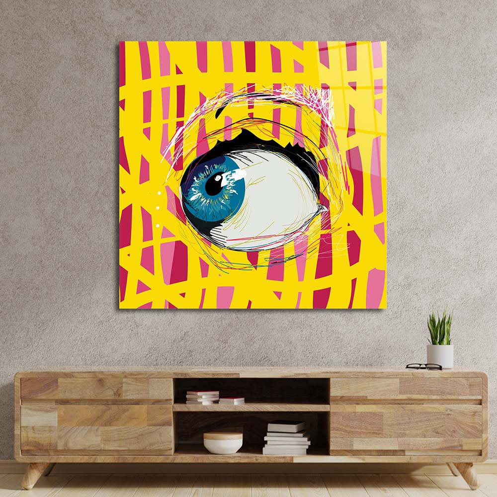 Abstract Side Eye Glass Wall Art - CreoGlass E-Shop