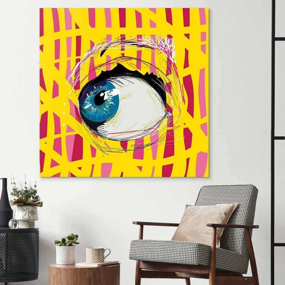 Abstract Side Eye Glass Wall Art - CreoGlass E-Shop