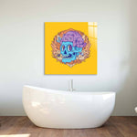 Abstract Skull Cat Glass Wall Art - CreoGlass E-Shop