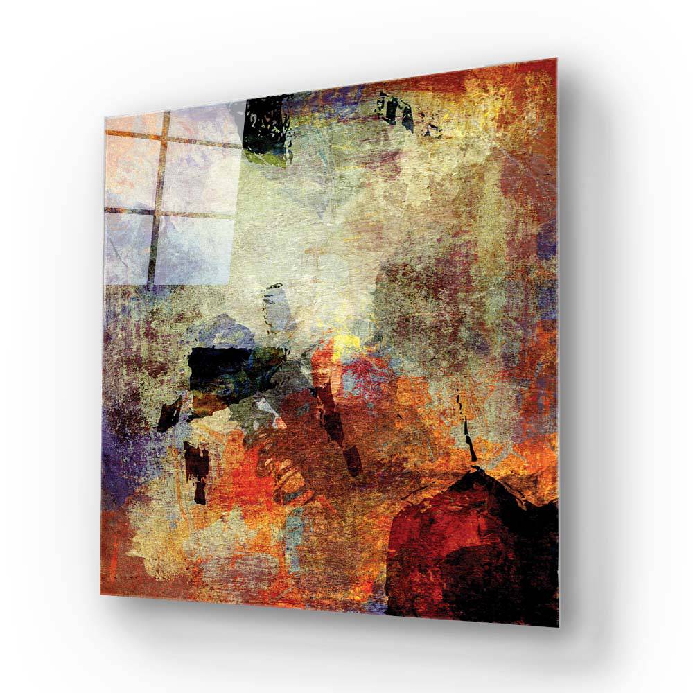 Abstract Volcanic Colours Glass Wall Art - CreoGlass E-Shop