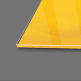 Abstract Yellow Ochre Glass Wall Art - CreoGlass E-Shop