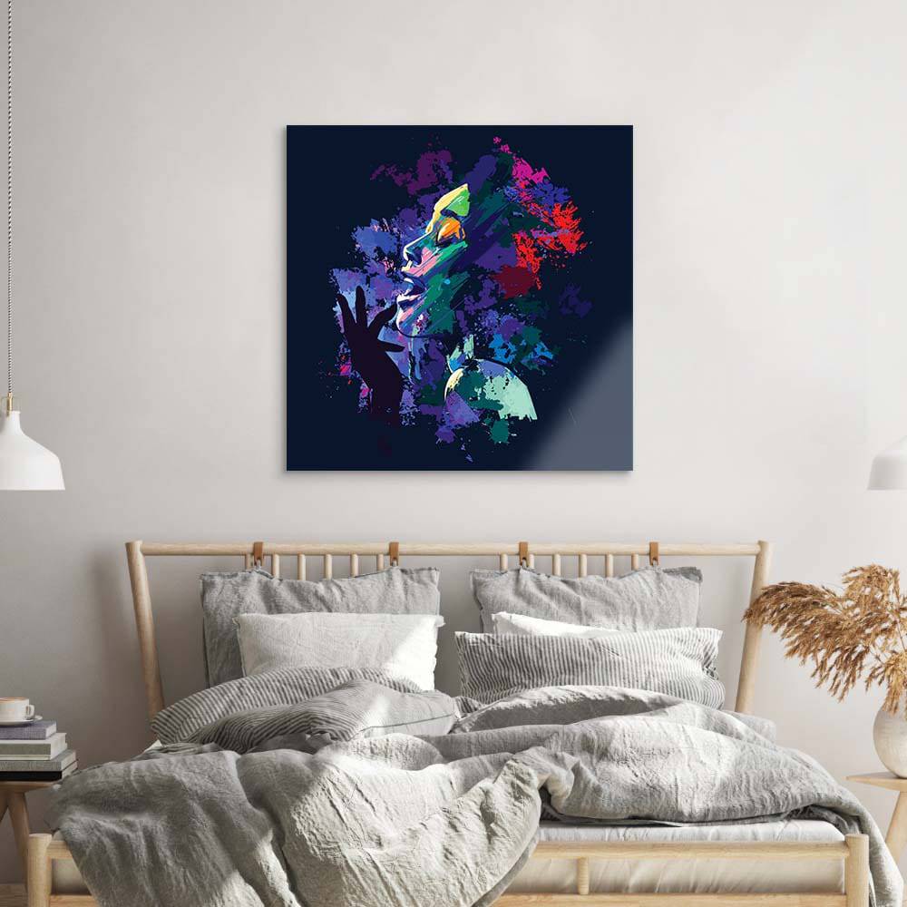 Afro American Singer Glass Wall Art - CreoGlass E-Shop