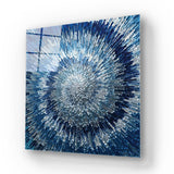 Blue Spiral Glass Wall Art - CreoGlass E-Shop