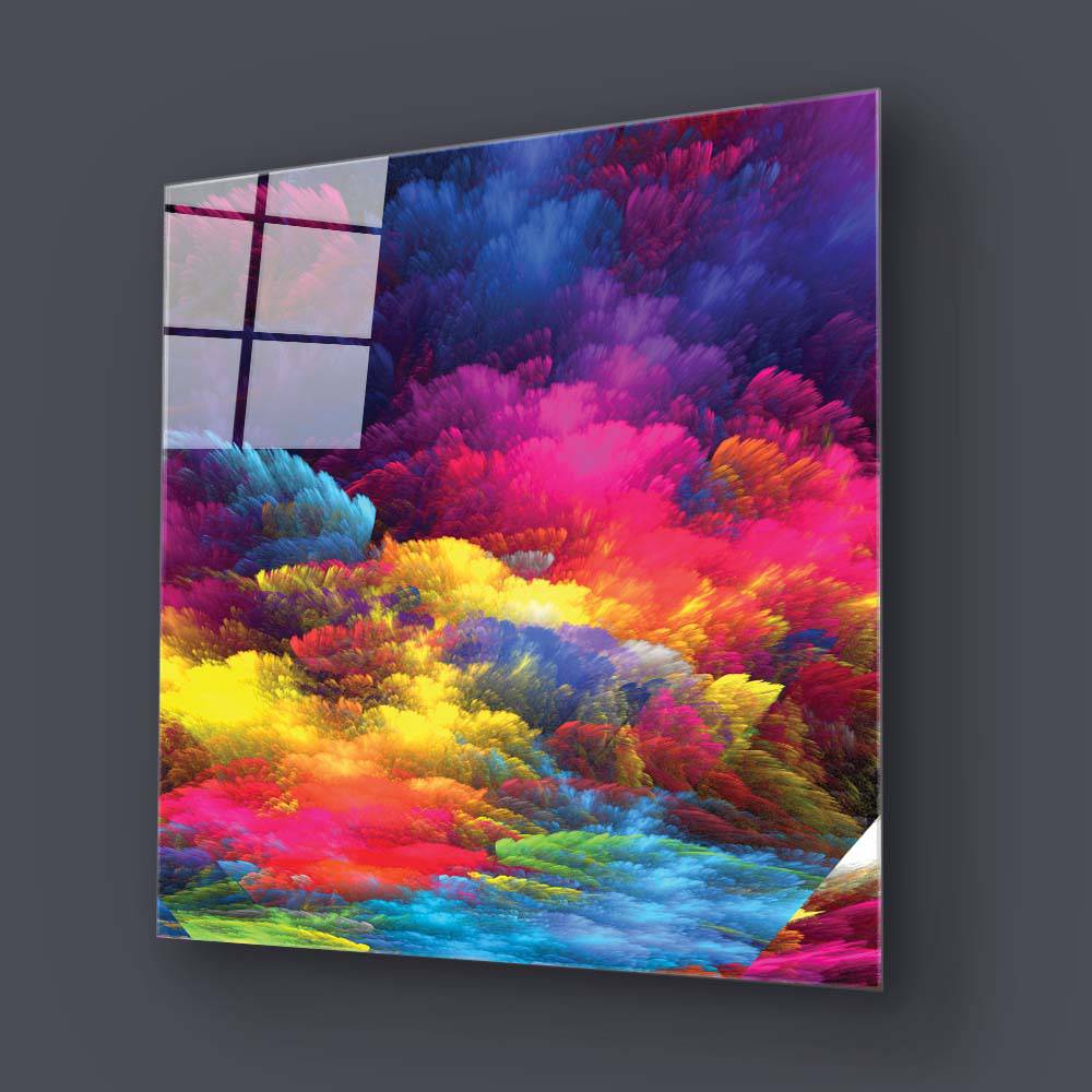 Colourful Clouds Glass Wall Art - CreoGlass E-Shop