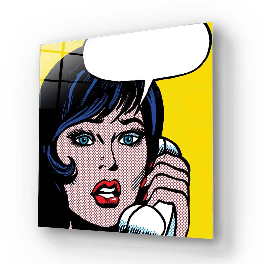 Distress Call 2 Retro Glass Wall Art - CreoGlass E-Shop