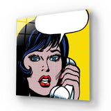 Distress Call 2 Retro Glass Wall Art - CreoGlass E-Shop
