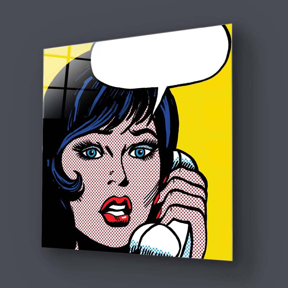 Distress Call 2 Retro Glass Wall Art - CreoGlass E-Shop