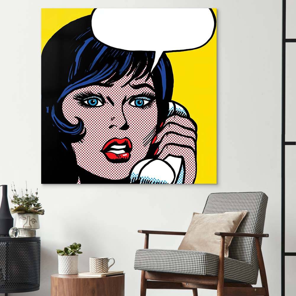 Distress Call 2 Retro Glass Wall Art - CreoGlass E-Shop