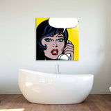 Distress Call 2 Retro Glass Wall Art - CreoGlass E-Shop