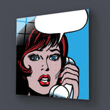 Distress Call Retro Glass Wall Art - CreoGlass E-Shop