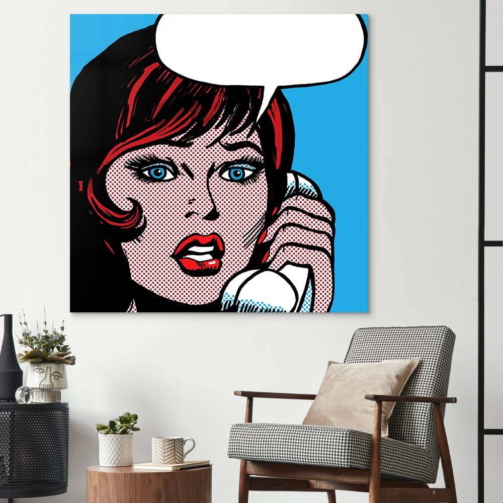 Distress Call Retro Glass Wall Art - CreoGlass E-Shop