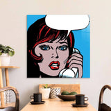 Distress Call Retro Glass Wall Art - CreoGlass E-Shop