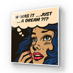 Dream Retro Girl Glass Wall Art - CreoGlass E-Shop