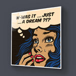 Dream Retro Girl Glass Wall Art - CreoGlass E-Shop