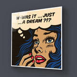 Dream Retro Girl Glass Wall Art - CreoGlass E-Shop