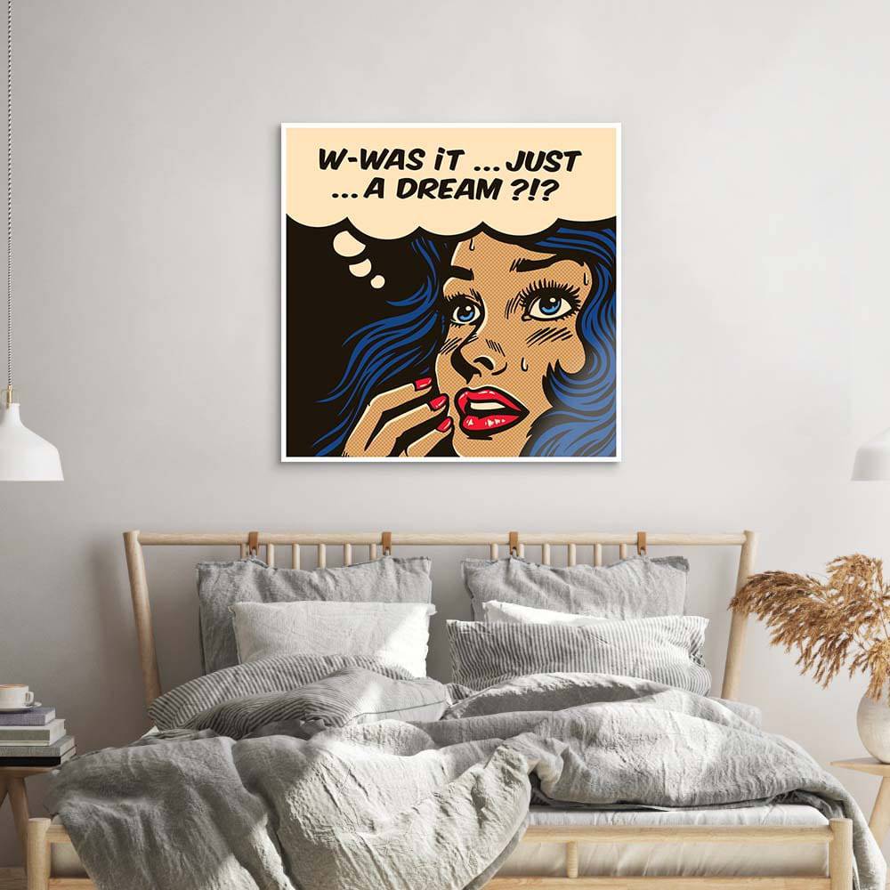 Dream Retro Girl Glass Wall Art - CreoGlass E-Shop