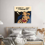 Dream Retro Girl Glass Wall Art - CreoGlass E-Shop