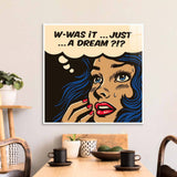 Dream Retro Girl Glass Wall Art - CreoGlass E-Shop