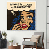 Dream Retro Girl Glass Wall Art - CreoGlass E-Shop