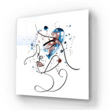Female Portrait Watercolour Glass Wall Art - CreoGlass E-Shop