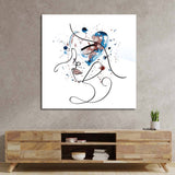 Female Portrait Watercolour Glass Wall Art - CreoGlass E-Shop
