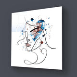 Female Portrait Watercolour Glass Wall Art - CreoGlass E-Shop
