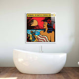 Girl in Paradise Retro Glass Wall Art - CreoGlass E-Shop