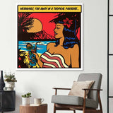 Girl in Paradise Retro Glass Wall Art - CreoGlass E-Shop