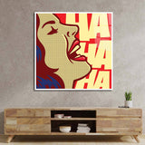 Ha Ha Ha Retro Glass Wall Art - CreoGlass E-Shop